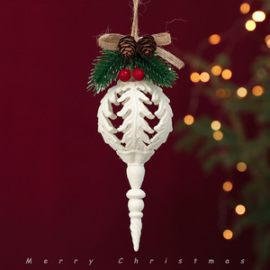 Nouveau Style arbre de noël blanc <span class=keywords><strong>Martin</strong></span> escargot conque pendentif décoration de noël accessoires fournitures de noël cadeaux bricolage - Product Image 2