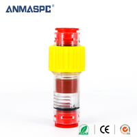 Konektor Mikroduct Gas-Air untuk Pipa HDPE 7mm, Reducer Mikroduct Tahan Air, Konektor Mikroduct Kabel Serat Optik Merah