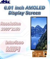 Konsol Gaming Kontrol Sentuh Industri ASK 6.01-inci AMOLED Resolusi 1080*2160 dengan Antarmuka QSPI