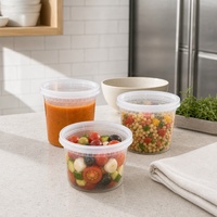 Gobelets empilables en PP dépoli avec couvercles pour cuisines de restaurants, comptoirs alimentaires, entrepôts frigorifiques et services de repas