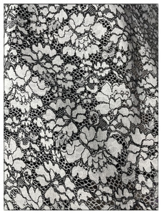 Tela de Encaje Bordado Soluble en Agua, 100% Poliéster, con Diseño Floral Vintage y Sexy, para Vestidos - Product Image 1