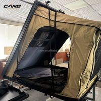 Tente de toit compensée légère en aluminium à coque rigide, design étanche avec rails pour 2 personnes, idéale pour l'overlanding