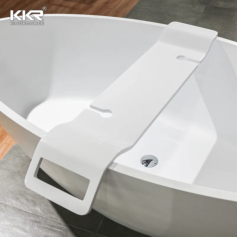 Kunden spezifische bunte Badewanne ovale Luxus freistehende feste Oberfläche Badewanne Stein harz Badewanne