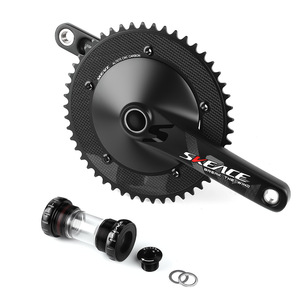 Juego de Bielas para Bicicleta de Pista Skeace CR547, Otro Tipo, 49T 50T, Aluminio 7075, Plato de Fibra de Carbono, BCD144mm, Hueco e Integrado - Product Image 5