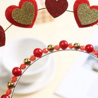 Saint Valentin coeur bandeau paillettes bandeau amour couronne rouge filles cheveux accessoires pour saint valentin décoration fête fournitures