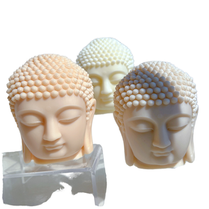 Olla de almacenamiento de cabeza de <span class=keywords><strong>Buda</strong></span> grande ecológica, <span class=keywords><strong>molde</strong></span> de silicona, moldes de estatua de <span class=keywords><strong>Buda</strong></span> de hormigón de resina para jarrón, herramienta de pastel para artesanía de <span class=keywords><strong>cemento</strong></span> - Product Image 2