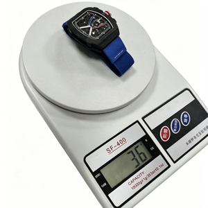 Montres mécaniques à quartz de haute qualité, boîtier en fibre de carbone bleu foncé de luxe, cadran squeletté plat, <span class=keywords><strong>montre</strong></span> <span class=keywords><strong>ultra</strong></span> légère - Product Image 3