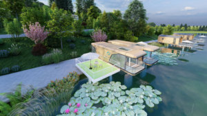 Eco-<span class=keywords><strong>Treehouse</strong></span> Resort Package Structure en acier Auvent Passerelles reliant les unités de plancher en verre avec vue panoramique sur la villa - Product Image 4