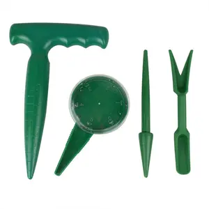 Plastic Outdoor Tuin Hand Tool Zaaien Dibber Met Handvat Tuin Gat Punch Planten Wieden Transplanteren Zaailing Tool