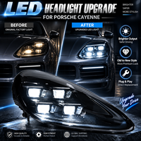 BK LED-Scheinwerfer-Set für Porsche Cayenne 2011-2018 EU-Spezifikation 2024 Matrix-Stil Sequentieller Blinker Plug-and-Play