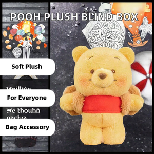 Nuovo Set di 6 Peluche Autentici <span class=keywords><strong>Winnie</strong></span> <span class=keywords><strong>the</strong></span> <span class=keywords><strong>Pooh</strong></span> <span class=keywords><strong>Serie</strong></span> Forever Friends, Scatola Sorpresa con Portachiavi e Charm per Borse - Product Image 2