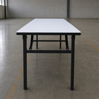 Table de conférence pliable rectangulaire, table de réunion pliable avec structure métallique pour bureau, salle de formation, séminaire