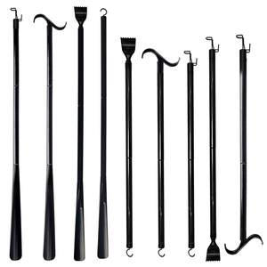 Bâton <span class=keywords><strong>de</strong></span> dressing long <span class=keywords><strong>de</strong></span> 35 pouces avec corne à chaussures et outil <span class=keywords><strong>de</strong></span> retrait <span class=keywords><strong>de</strong></span> chaussettes, fabrication OEM Gaixie - Product Image 3