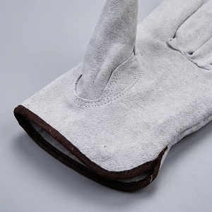 Gants de travail de sécurité en cuir, gants de sécurité en cuir de vachette, taille XL, anti-coupure, imperméables, de protection pour la construction - Product Image 3