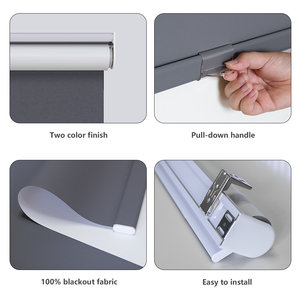 Persianas verticales inalámbricas de tamaño personalizado con sistema de resorte Tire de tela de bloque UV con aislamiento térmico Estilo moderno incorporado Hecho Vn - Product Image 6