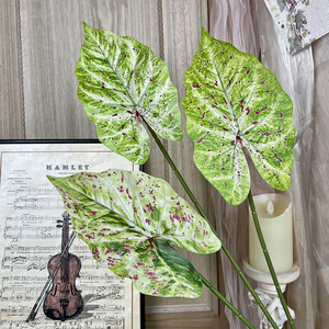 Đơn chi nhánh của Arum lá cây Nhân Tạo Màu Xanh Lá Cây lá hoa sắp xếp cảnh quan đám cưới đường bố trí mô phỏng lá - Product Image 3