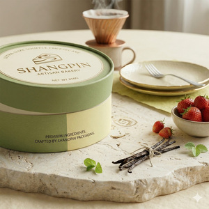 Caja de Cartón Cilíndrica de Lujo para Pasteles y Postres, Fabricada con Papel Kraft Ecológico de Grado Alimenticio, con Certificación CE y REACH - Product Image 6