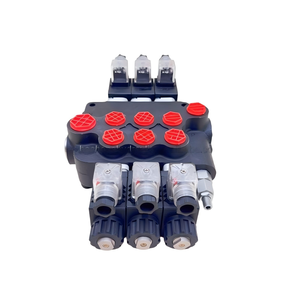 Vanne de commande directionnelle monobloc hydraulique à solénoïde à 3 bobines à centre ouvert Huamao 3Z80-AAA-ES3-12/24VDC-G, débit 90L/min, 300 bars - Product Image 1