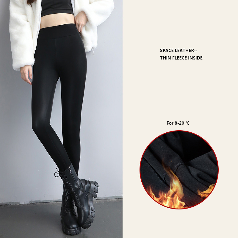 Space PU,Black,Thin Fleece Inside