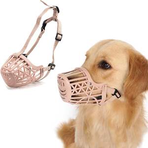 물림 방지 짖음 방지 개 입마개 통기성 조절 가능 씹기 방지 친환경 플라스틱 클래식 야외용 경량 내구성 - Product Image 1