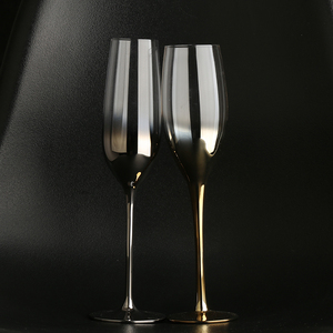 Lot de 2 verres à Champagne en <span class=keywords><strong>Cristal</strong></span> pour mariage, soufflé à la main par galvanoplastie - Product Image 2
