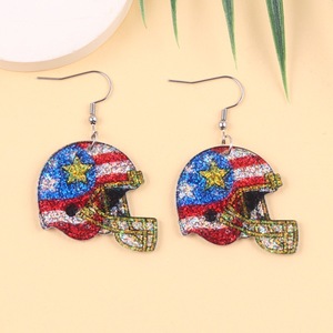 Ornement pour événements sportifs, boucle d'oreille avec drapeau national, à clipser, non percée, pour stade - Product Image 5