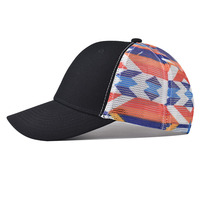 Gorra de Béisbol Vintage con Logotipo Personalizado al por Mayor, Gorra Deportiva Retro con Malla de Algodón y Patrón Geométrico para Marcas