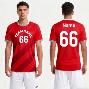 ชุดฟุตบอลผู้ใหญ่ ระบายเหงื่อได้ดี ระบายอากาศได้ดี รับสกรีนโลโก้ตามสั่ง ขายส่ง ชุดแข่งขัน ชุดฝึกซ้อม ชุดกีฬา - Product Image 2