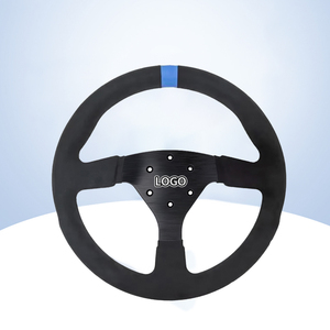 Nuevo volante de carreras de radios de aluminio de gamuza Universal de 330mm Joystick inteligente con cable para PC y Smart TV Car Sport Use - Product Image 1