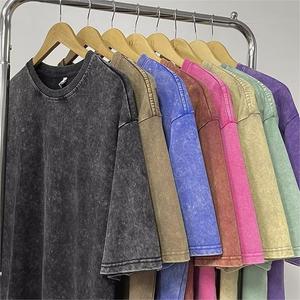 เสื้อยืดโอเวอร์ไซส์ผู้ชาย แขนสั้น ผ้าฝ้าย 100% ระบายอากาศได้ดี เป็นมิตรกับสิ่งแวดล้อม ลายพิมพ์ดิจิทัลแบบสั่งทำพิเศษ สไตล์วินเทจ ผ่านกระบวนการ Stonewashed และ Acid Wash - Product Image 2