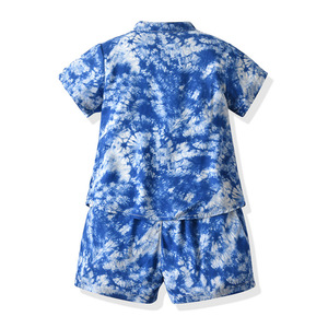 Ropa de Verano 2021 para Niños, Conjunto de 3 Piezas con Estampado Tie Dye, Camiseta de Manga Corta, Pantalones Cortos, Ropa de Playa para Niños - Product Image 6