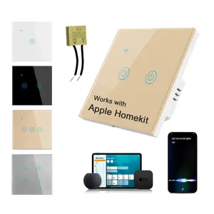 LEDEAST DS-101JLHK Apple Homekie Smart WiFi+BLE Light Switch for Home No-Neutral Wiring voice control touch switch