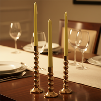 Bougeoir en fer doré de qualité supérieure, design fantastique, accessoires d'hôtel, ornement de table, lanternes en métal
