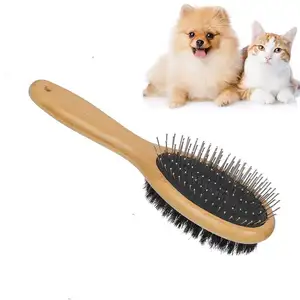 Double Side Pet pin và lông bàn chải tóc chải chuốt công cụ