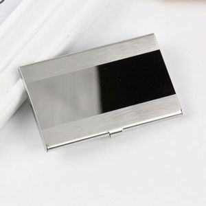 XDH1842 Hot Sale Gift Custom Logo Brushed Silver <b>Metal</b> Stainless Steel ID Name Credit Business Card Holder <b>Wallet</b> - Product Image 3