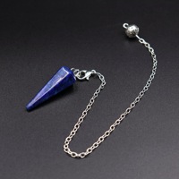 Vente en gros pendule en cristal divination à facettes pointues quartz sorcière radiesthésie équilibrage point de pierres précieuses spirituelles pour femmes hommes