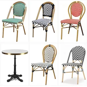 Juecheng café rattan cadeira mobília ao ar livre pátio vime rattan jardim mesa e cadeiras conjunto