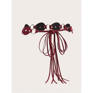 Ceinture Western rétro pour femme FOXA, avec rivets en forme de cœur, en cuir PU, style bohème, pour robe, jeans, tenues de cowgirl - Product Image 3