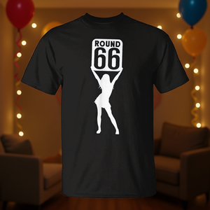 Camiseta redonda para el 66º cumpleaños, color negro, cuello redondo, para hombre y mujer, regalo unisex para él y ella, ropa para fiesta de cumpleaños - Product Image 3