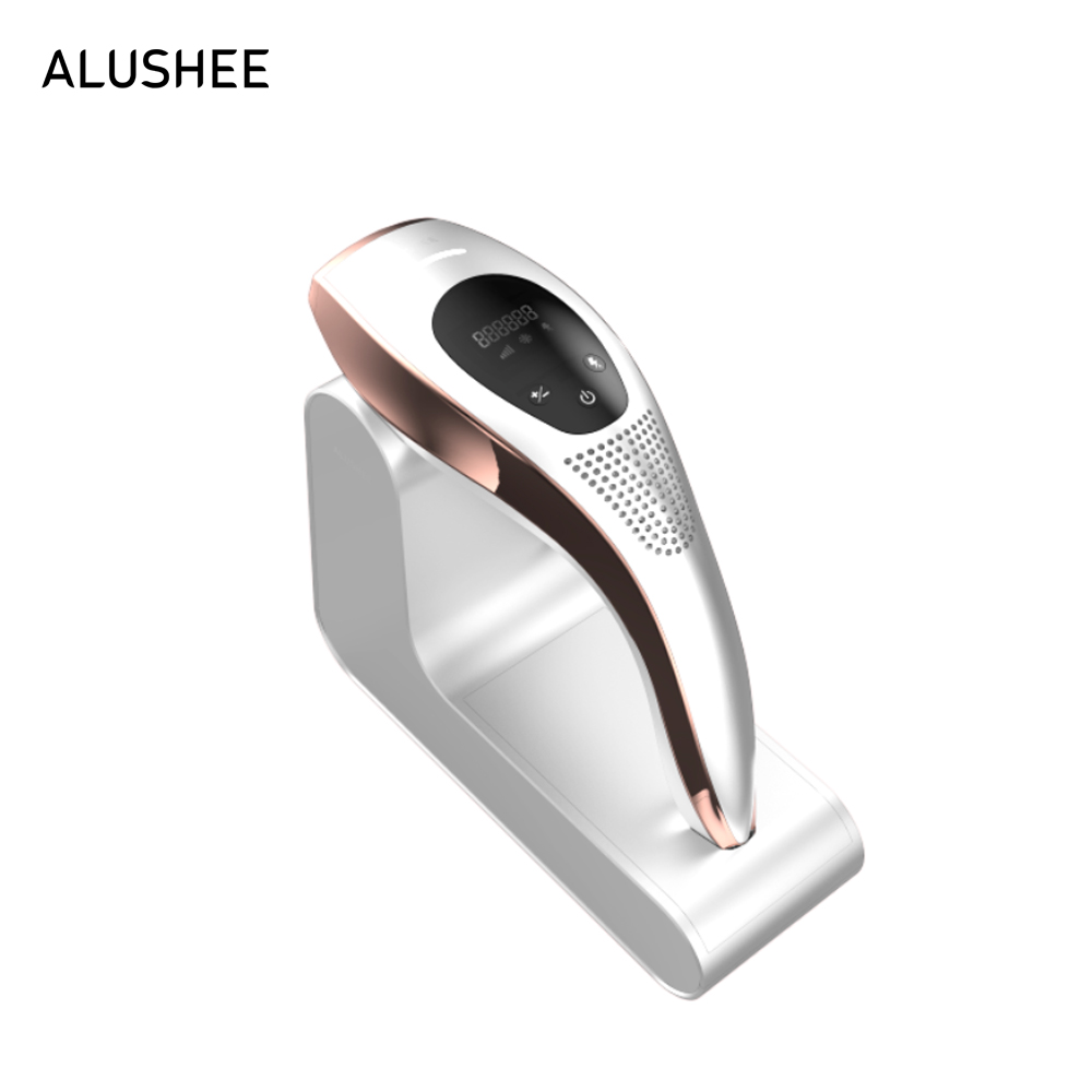 Устройство для удаления волос ALUSHEE для домашнего использования с холодными и неограниченными вспышками IPL для женщин и мужчин