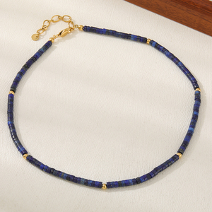 Collar de Moda Personalizado con Piedras Preciosas para Mujer, Gargantilla Delicada de Acero Inoxidable Antideslustre, Collar con Cuentas de Piedras Naturales - Product Image 6