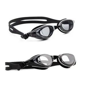 משקפי שחייה למבוגרים ללא דליפה נגד ערפל הגנת UV משקפי שחייה טריאתלון לגברים נשים, עם מראה