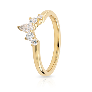 Bague en or jaune/rose/blanc 18 carats avec diamant de laboratoire - Product Image 6