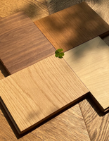 Bookmatch SPC Wandpaneele Hochwertige Holzmaserung Wellenmuster Lotusblattform Bodenbelag Mit Teppich Minimalistisches Interieur
