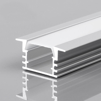 Profilé en alliage d'aluminium anodisé série 6000 de 300*12.2*24.5mm, diffuseur de lumière LED ultra-mince pour bande LED