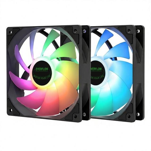 New Original 120*120*25mm ARGB for CPU Fan & Case Cooler 4-Pin PWM Fluid Bearing 1550RPM Silent Desktop Cooling Fan 66.17 CFM