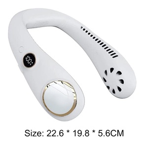 Ventilador de Cuello USB de 3000 mAh/2000 mAh con Pantalla LED Digital, Refrigeración por Aire, Ventilador de Cuello Portátil sin Aspas para Viajes al Aire Libre - Product Image 3