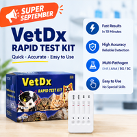 BEST VET Kit de test rapide vétérinaire pour la détection de la peste canine, de l'Ehrlichia, de la Babesia et de l'Anaplasma, kits de test rapide en une étape