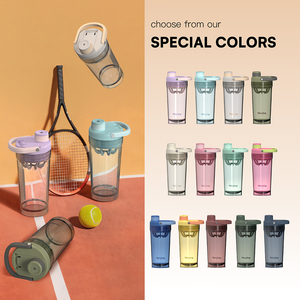 तेज खुले ढक्कन और पाउडर चैंबर के साथ टिकाऊ लीक-प्रूफ शेकर जिम या यात्रा खेल शेकर बोतल के लिए एकदम सही - Product Image 2