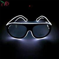 Lunettes LED décoratives classiques lumineuses dans le noir avec logo personnalisé, lunettes à lumière froide